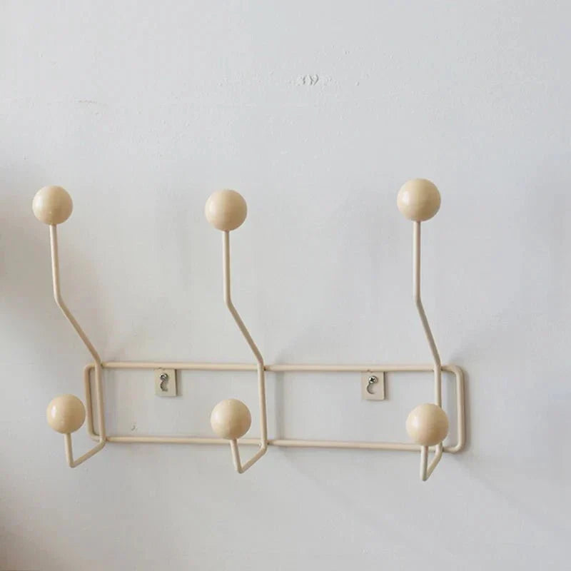 PastelCharm Hook Rack | Vintage Metal Wall Accent