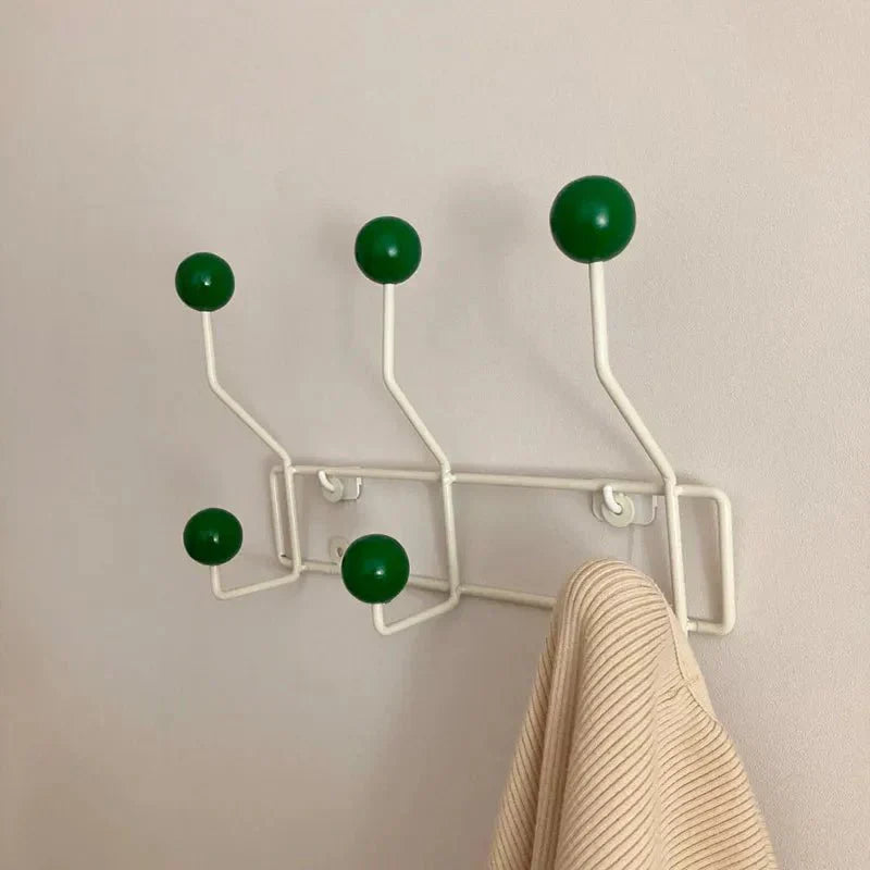 PastelCharm Hook Rack | Vintage Metal Wall Accent