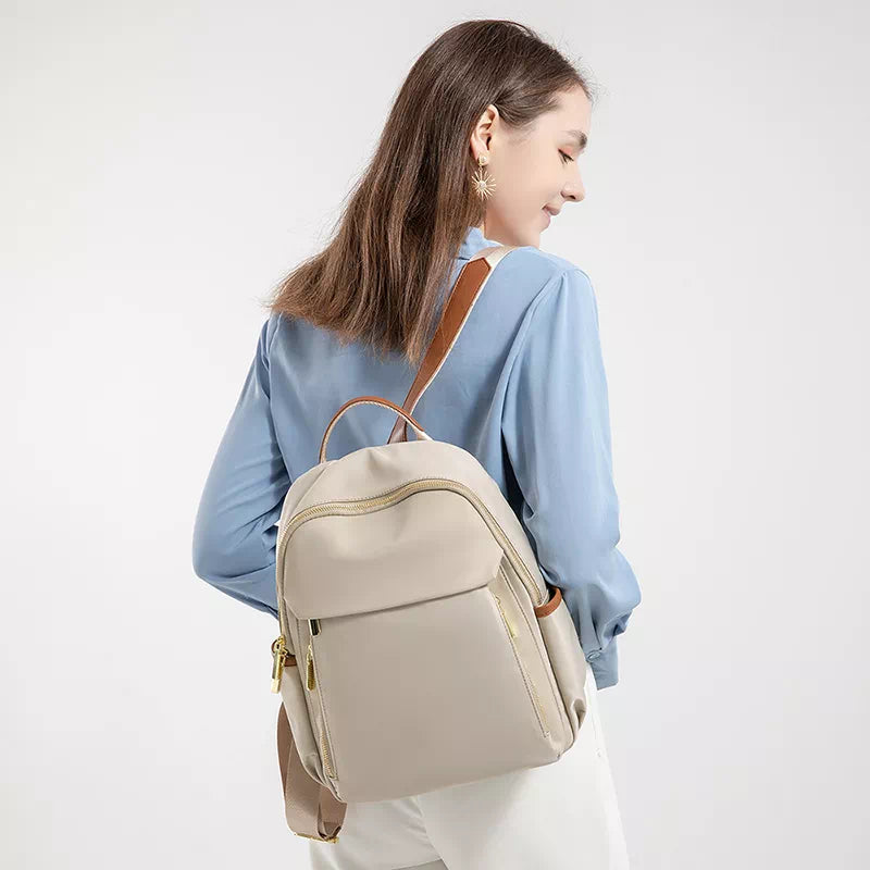 Beige | Best Travel Backpack for Women, Stylish and Spacious Work Backpack 4