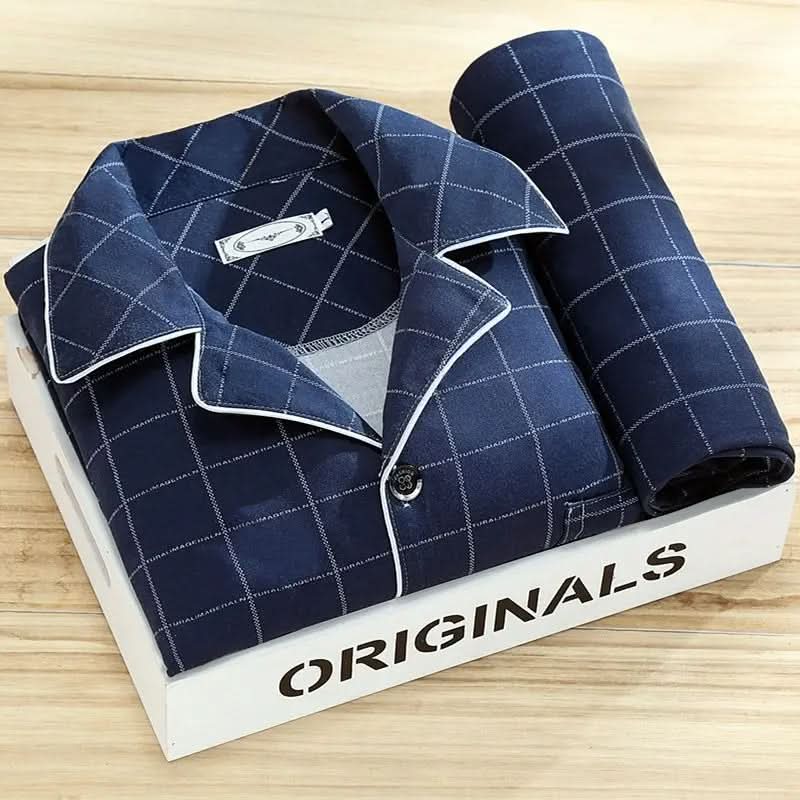 CloudStitch Pajama Set for Men | Classic Button-Up Comfort in Soft, Breathable Fabric