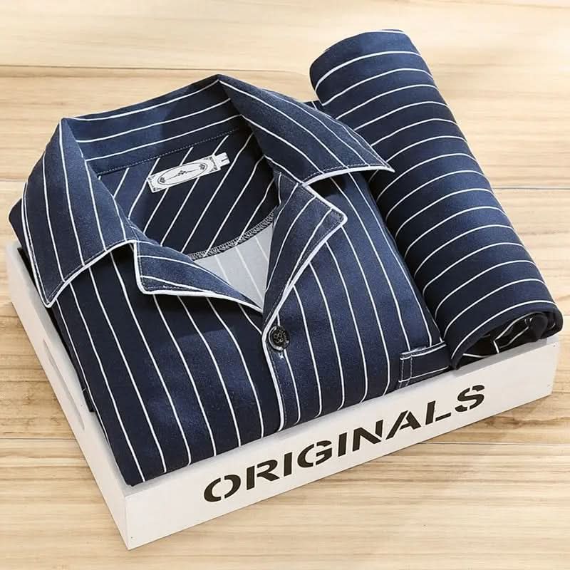 CloudStitch Pajama Set for Men | Classic Button-Up Comfort in Soft, Breathable Fabric