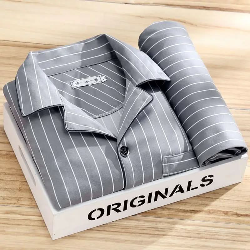 CloudStitch Pajama Set for Men | Classic Button-Up Comfort in Soft, Breathable Fabric