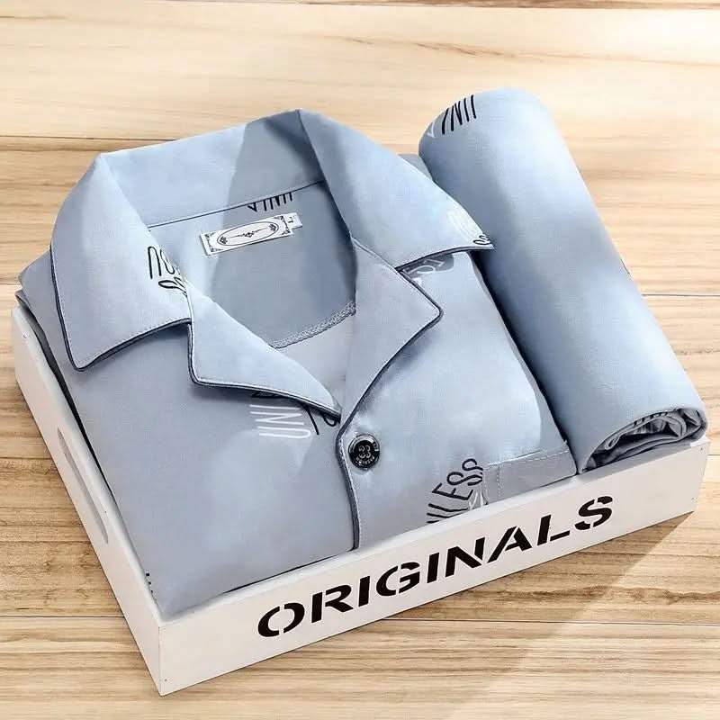CloudStitch Pajama Set for Men | Classic Button-Up Comfort in Soft, Breathable Fabric