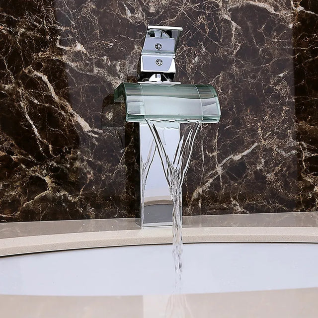 LustraFall Faucet | Sleek Waterfall Elegance for Modern Bath Spaces