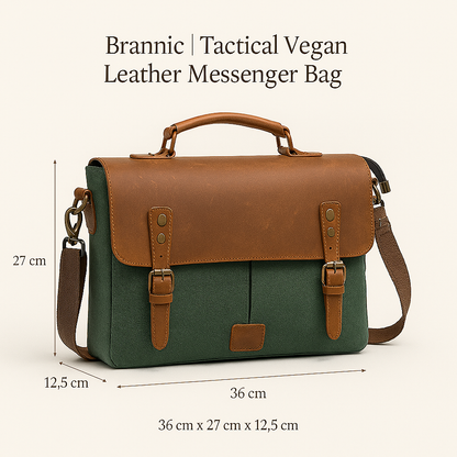 Brannic | Tactical Vegan Leather Messenger Bag