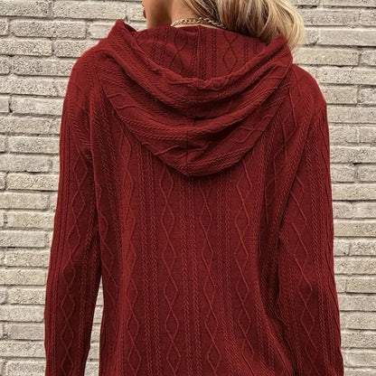 Annie | Women’s Cable-Knit Pullover Hoodie