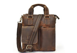 Classic Brown | Men's Leather Laptop Bag - 12 Inch, Water-Resistant, Durable Design-1