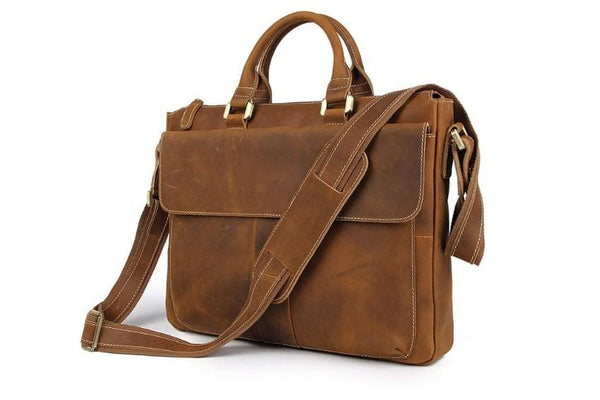 Rustic | Women's Leather Messenger Bag for Laptop and Essentials-1
