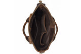 Classic Brown | Men's Leather Laptop Bag - 12 Inch, Water-Resistant, Durable Design-4