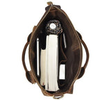 Classic Brown | Men's Leather Laptop Bag - 12 Inch, Water-Resistant, Durable Design-5