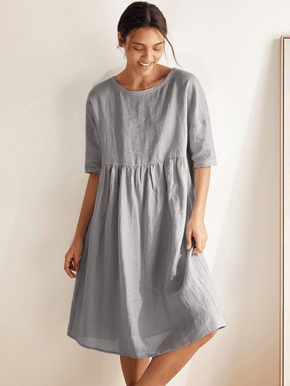 Piper | Women’s Linen A-Line Midi Dress