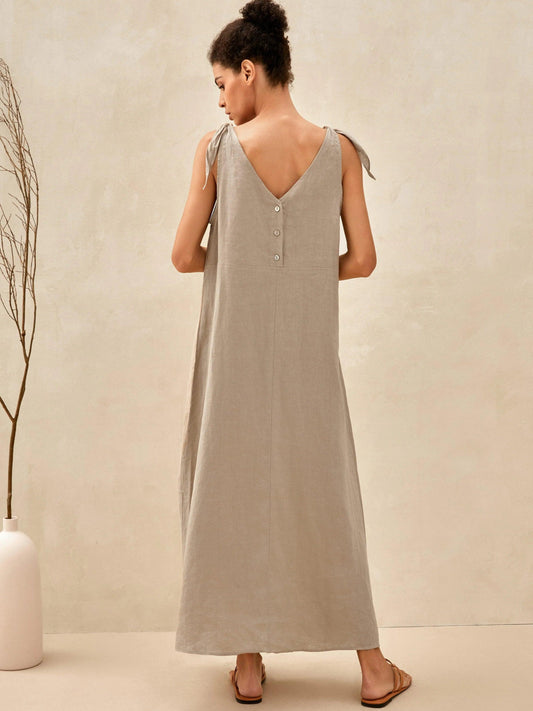 Whitney | Women’s Linen Camisole Maxi Dress