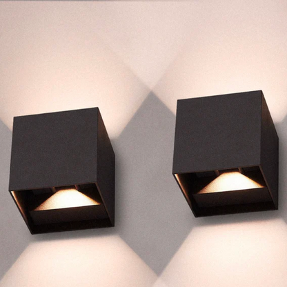 Minimalist Pair | HaloCube Wireless LED Wall Lamps