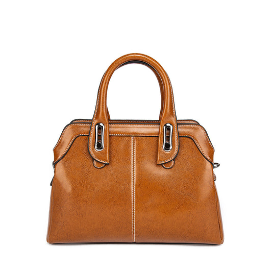 Nadine | Polished Structure Satchel