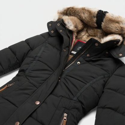 Chloe | Women’s Warm Down Puffer Jacket with Faux Fur Hood