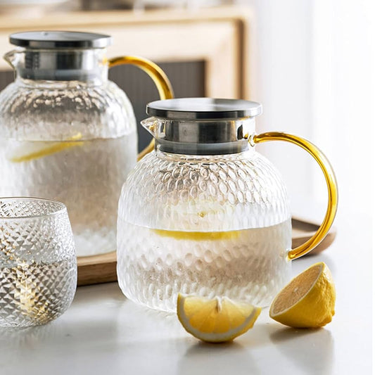 Glass Pitcher Jug | Heat-Safe for Hot & Cold Drinks