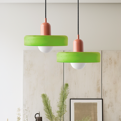 Studio Prisma Pendant | Art Glass Light in Bauhaus Luxe Palette