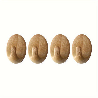 EcoStick Wood Wall Hooks | Self-Adhesive Modern Design