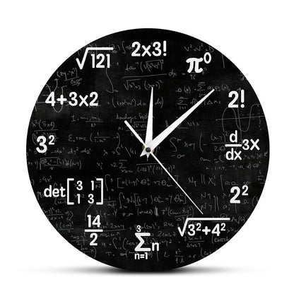 Numérix Wall Clock | Bold Equations in Monochrome Style