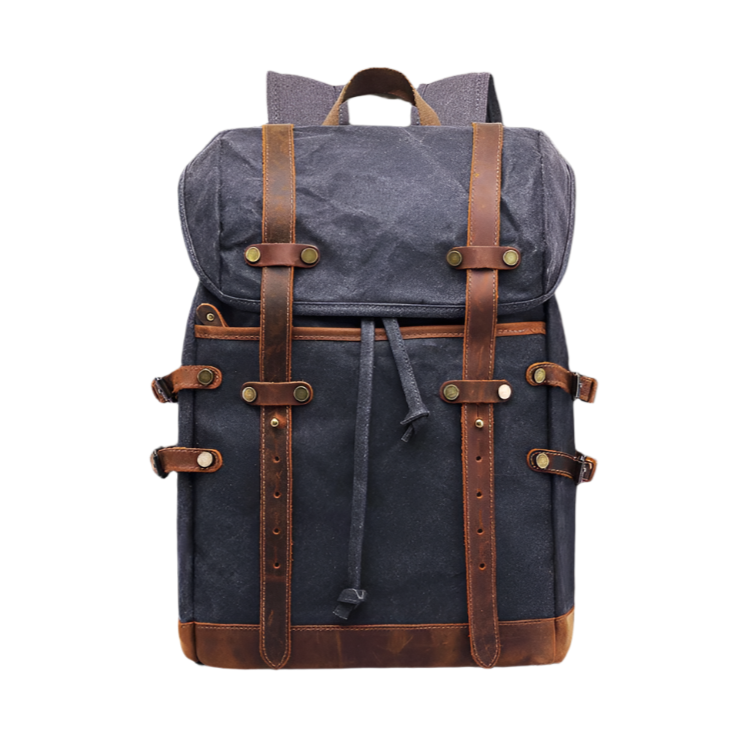 Variant image for Salem | Unisex Vintage Canvas Travel Backpack with Laptop Compartment-1