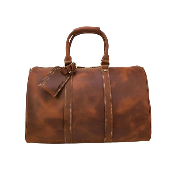 Leuven | Men's Leather Duffle Bag - Vintage Weekender Travel Bag, Spacious & Durable-4