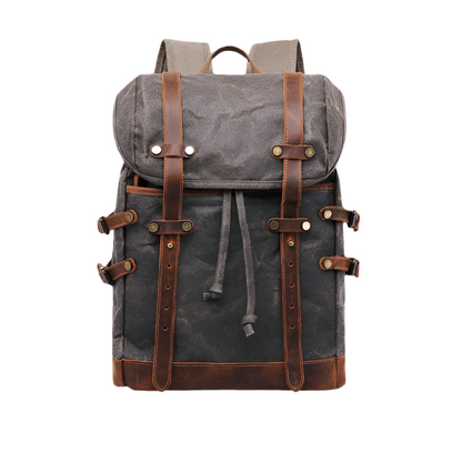 Variant image for Salem | Unisex Vintage Canvas Travel Backpack with Laptop Compartment-3
