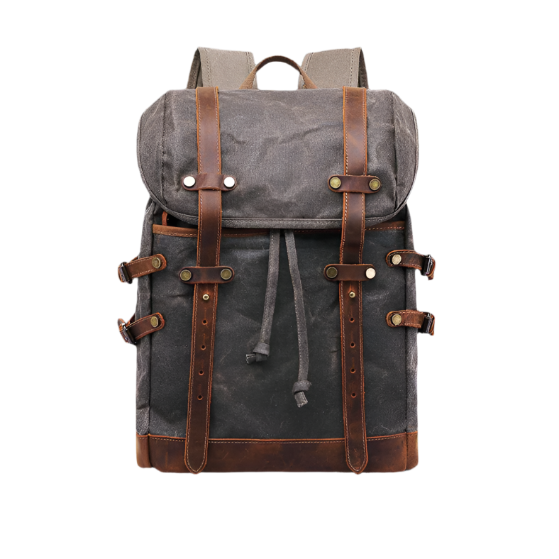 Variant image for Salem | Unisex Vintage Canvas Travel Backpack with Laptop Compartment-3