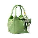 Green | Women's Leather Tote Crossbody Handbag-2