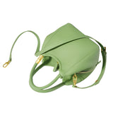 Green | Women's Leather Tote Crossbody Handbag-3