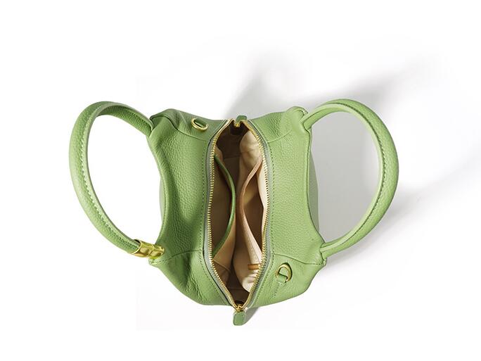 Green | Women's Leather Tote Crossbody Handbag-4