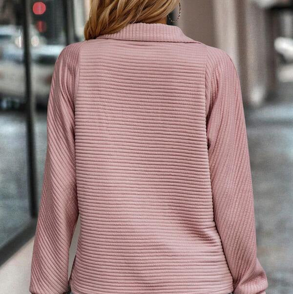 Sabrina | Women’s Ribbed Quarter-Zip Pullover Sweater