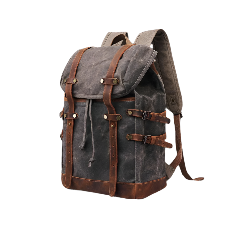 Salem | Unisex Vintage Canvas Travel Backpack with Laptop Compartment-5