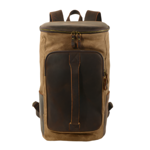 Variant image for Vintage Canvas Rucksack | Durable Travel Backpack with Laptop Compartment-1
