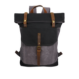 Variant image for Dakota | Vintage Travel Laptop Backpack with Waxed Canvas and Leather-3