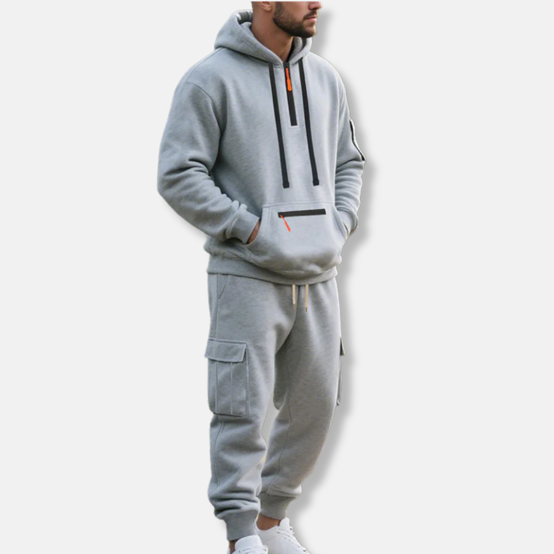 Connor | Men’s Sport Tracksuit – Half-Zip Hoodie & Drawstring Joggers
