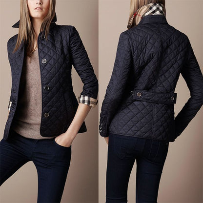 Lila | Women’s Quilted Cotton Jacket with Diamond Stitching