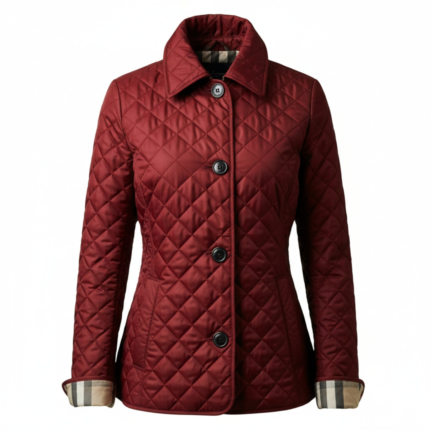 Lila | Women’s Quilted Cotton Jacket with Diamond Stitching