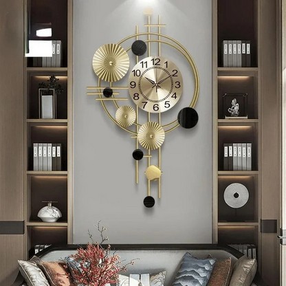 MetroChrono Large Wall Clock | Modern Metal Interior Style