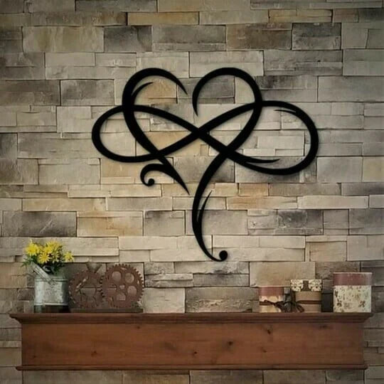 Love Infinity Heart | Decorative Iron Wall Art