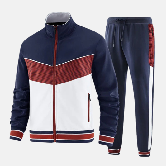 Warren | Men’s Slim-Fit Tracksuit with Zip Jacket & Tapered Joggers