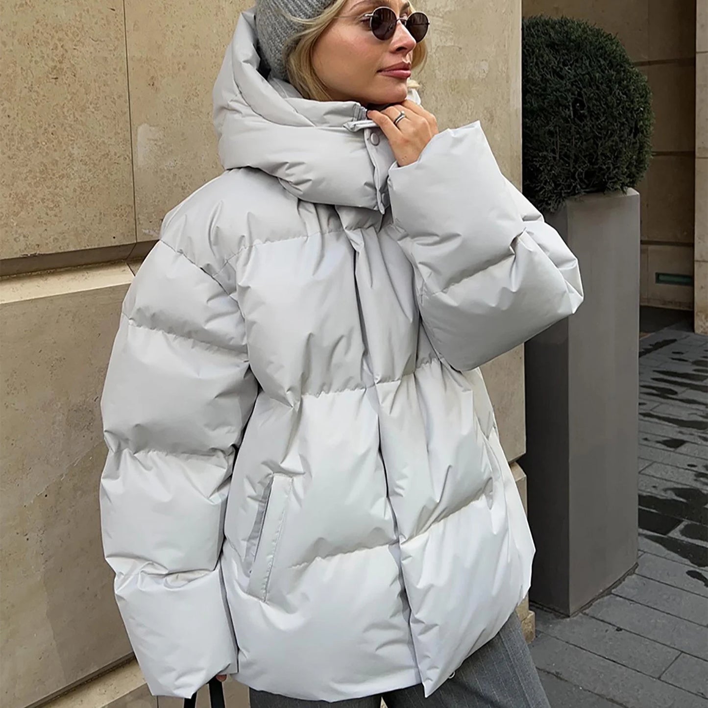 Eerie | Women’s Quilted Puffer Jacket with Oversized Fit and Hood