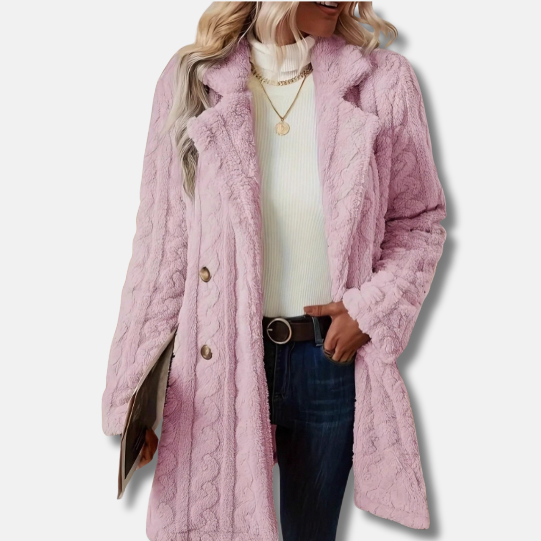 Vanya | Women’s Contemporary Relaxed Fit Coat with Notched Lapel