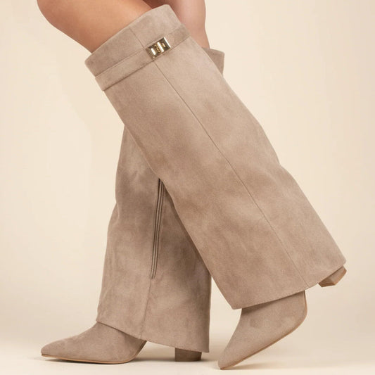 Vivian | Women’s Pointed Suede Knee-High Boots
