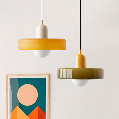 Studio Prisma Pendant | Art Glass Light in Bauhaus Luxe Palette
