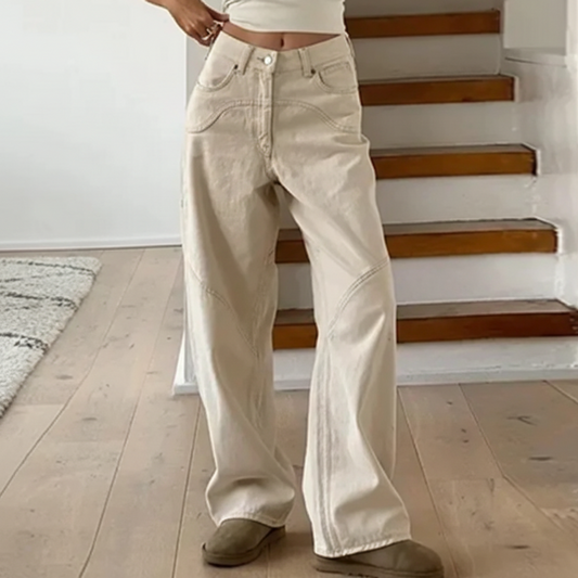 Kinsley | Women’s Stylish Mid-Rise Wide-Leg Jeans