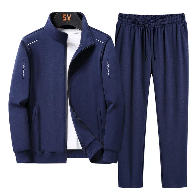 Brandon | Men’s Casual Cotton Tracksuit – Crewneck Sweatshirt & Jogging Bottoms