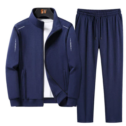 Brandon | Men’s Casual Cotton Tracksuit – Crewneck Sweatshirt & Jogging Bottoms