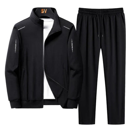 Brandon | Men’s Casual Cotton Tracksuit – Crewneck Sweatshirt & Jogging Bottoms
