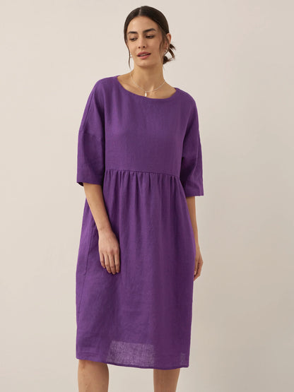 Piper | Women’s Linen A-Line Midi Dress