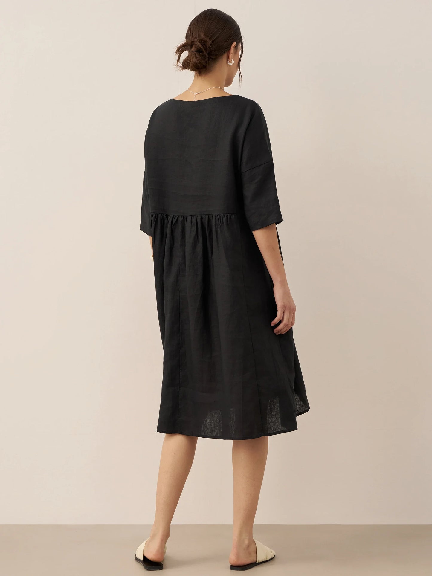 Piper | Women’s Linen A-Line Midi Dress